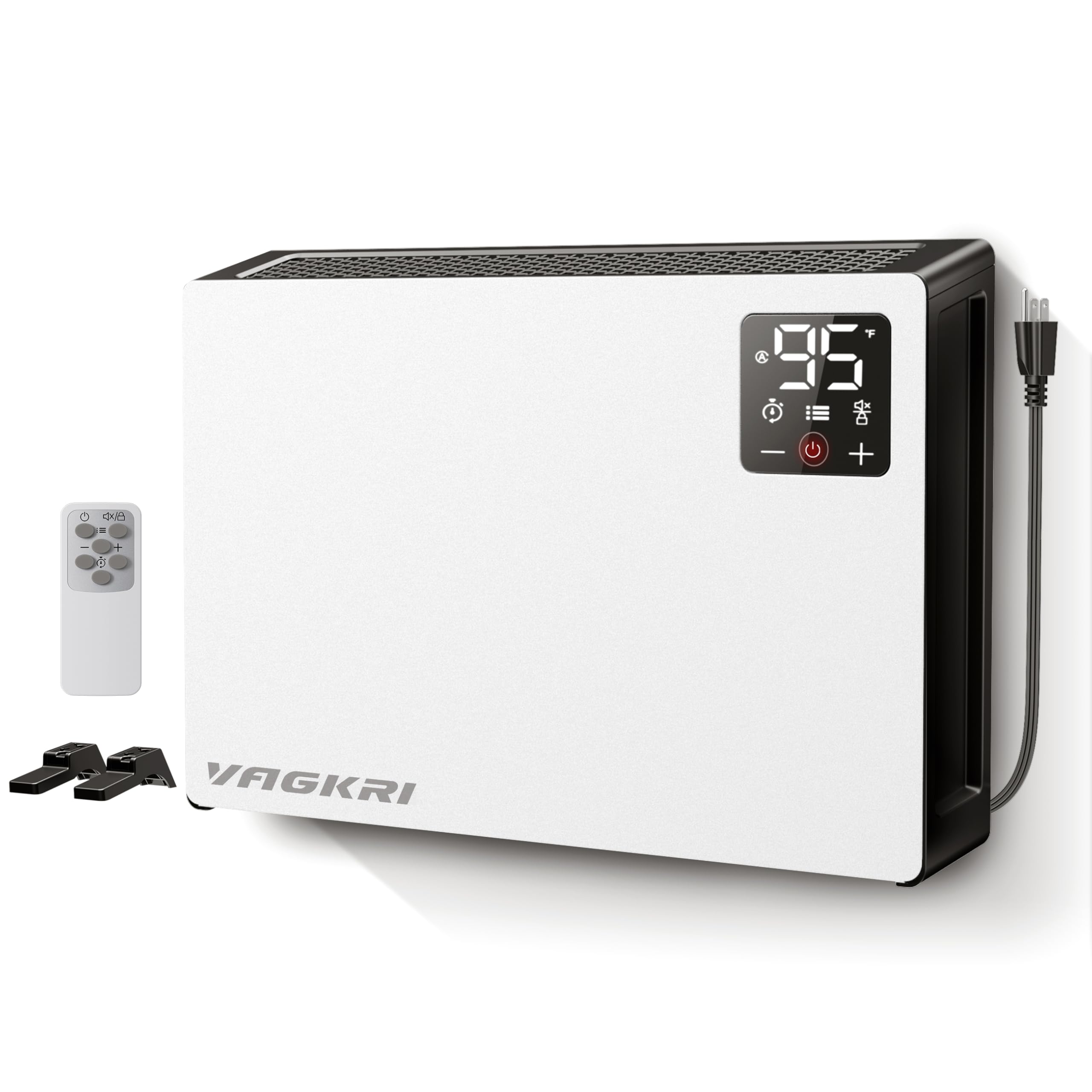 Amazon.com: VAGKRI Quiet Electric Space Heater, Wall Mounted